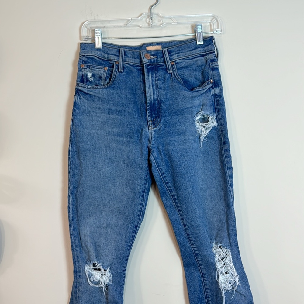 MOTHER Straight Leg‎ Jeans Size 27- The Insider Ankle Bloom and Doom- Distressed - Picture 6 of 11